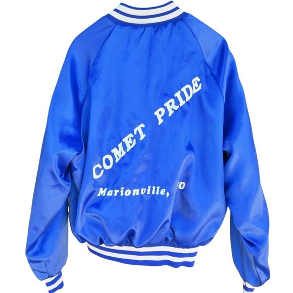 King Louie Jackets & Blazers - Vintage 1980s King Louie Pro Fit "Comet Pride" Blue Nylon Bomber Jacket Large